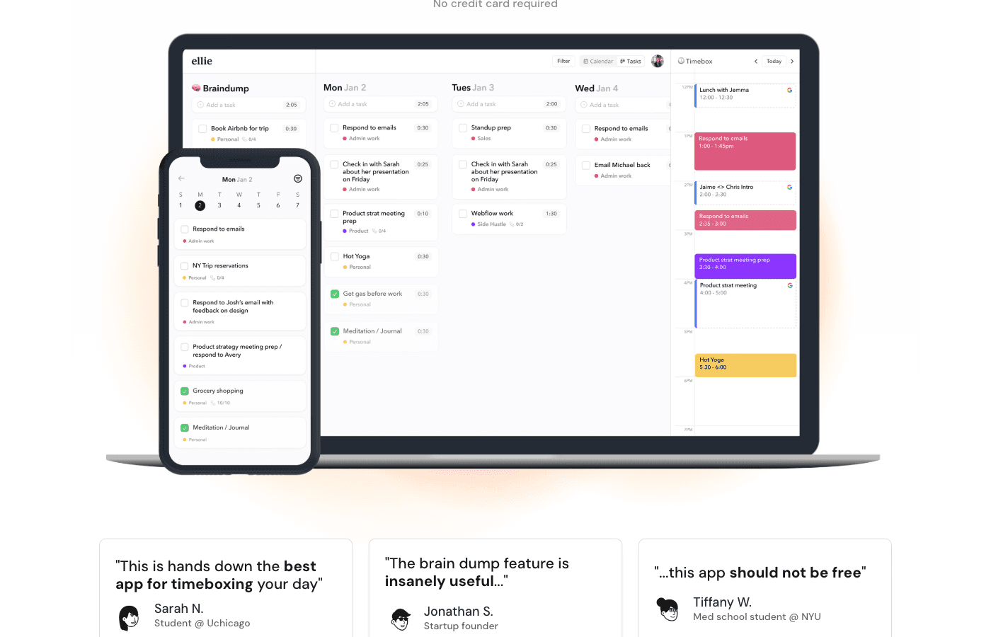 Ellie daily planner app