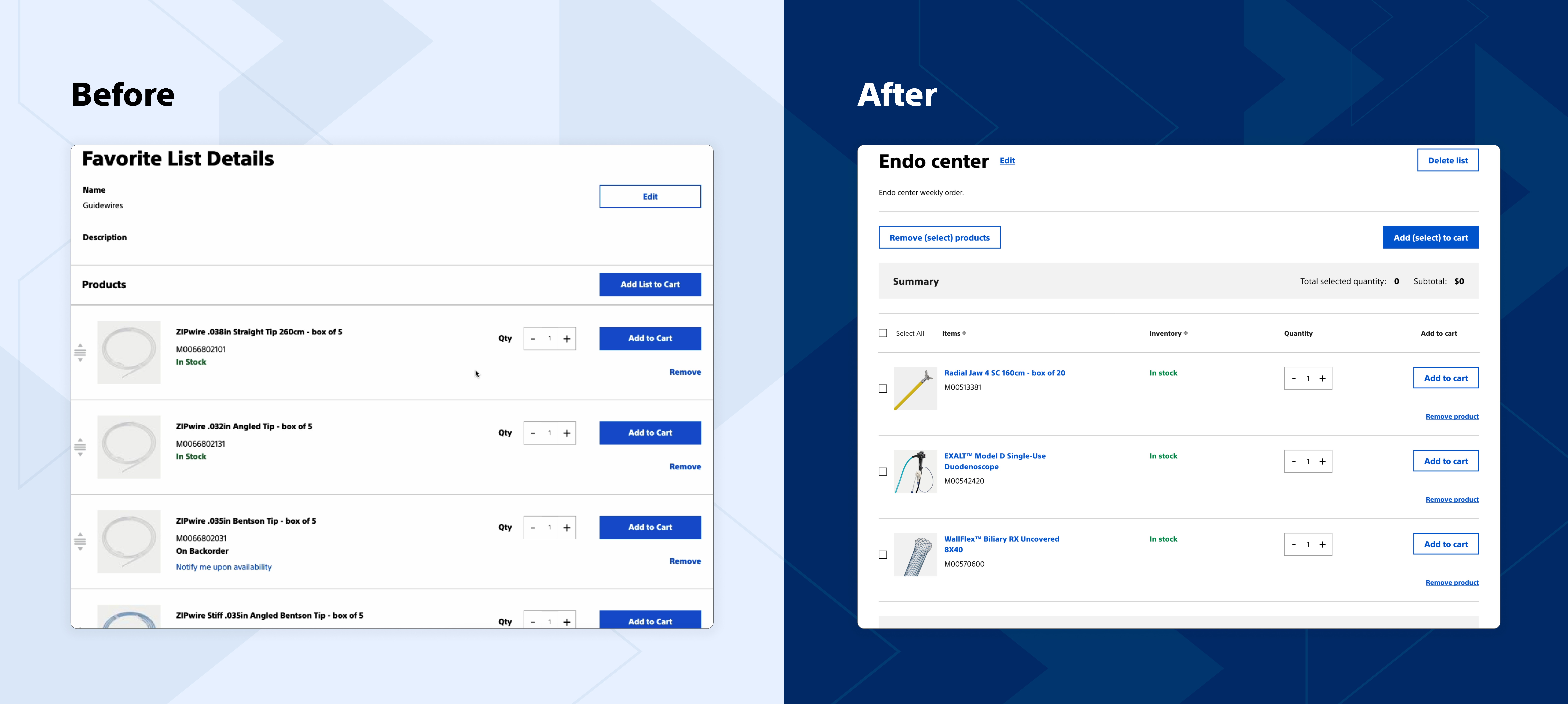 Mockup image showing two screenshots of the new Favorites list design. One screen is displayed on an iMac, and the second screen floats in front of the computer.