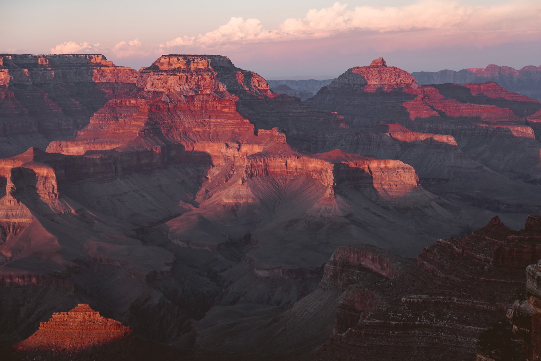 The Grand Canyon at sunset