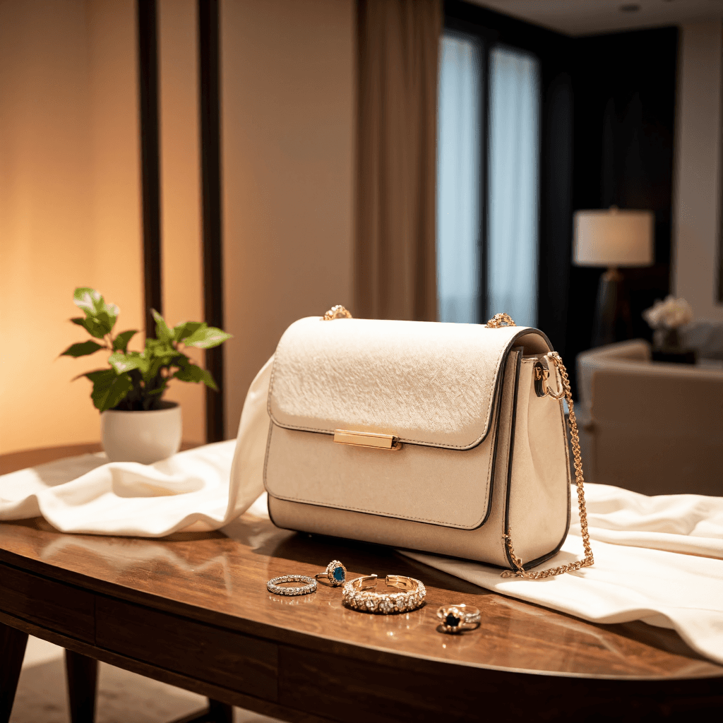 product photography of shoulder bag