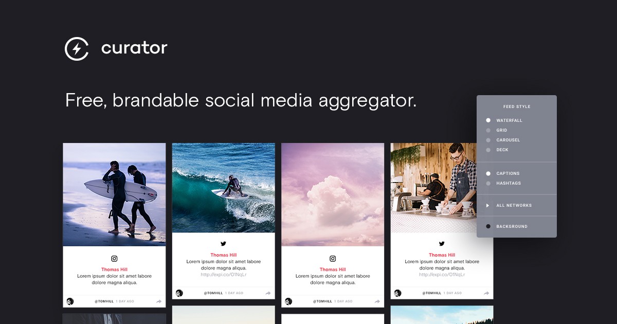 Social Media Aggregator Feed Example
