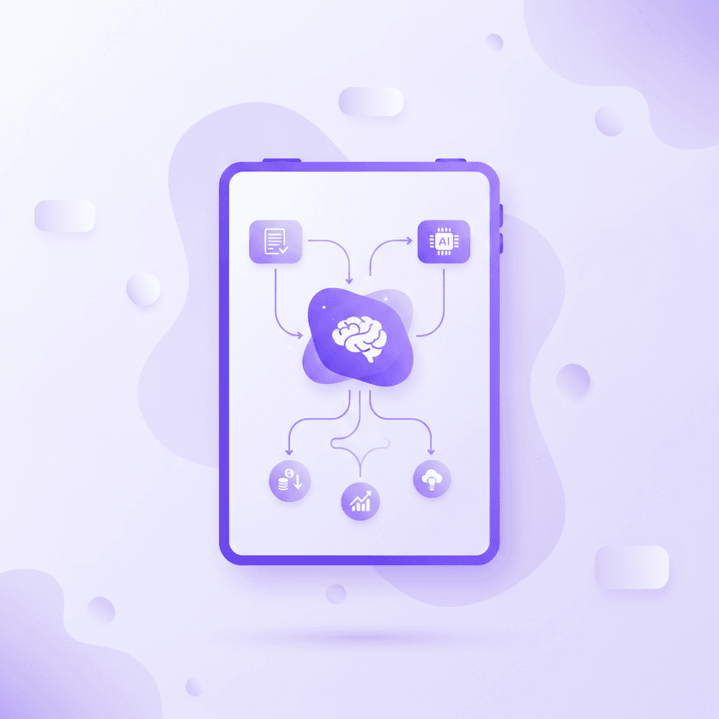 Digital mind mapping examples on an iPad for economics