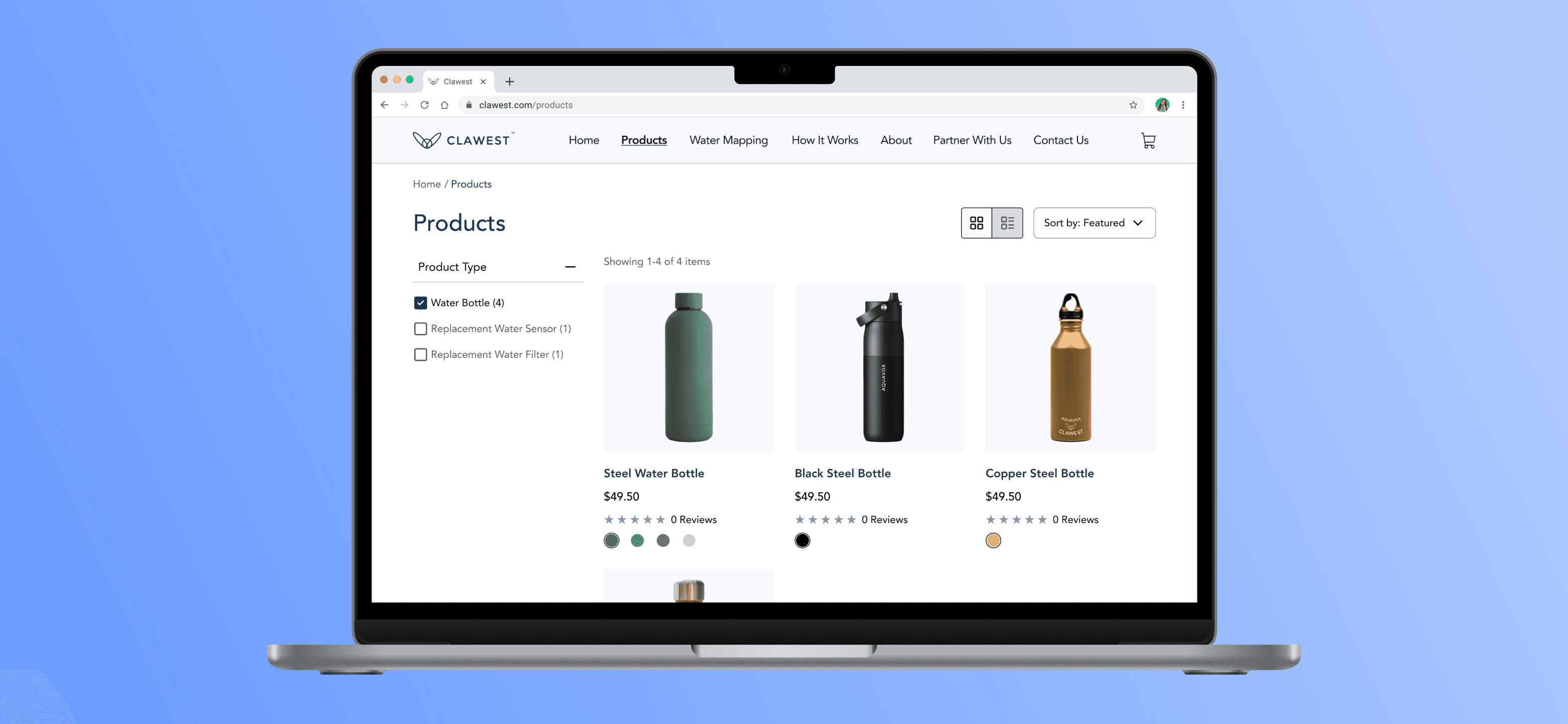 Banner Image of the Product Page for Clawest