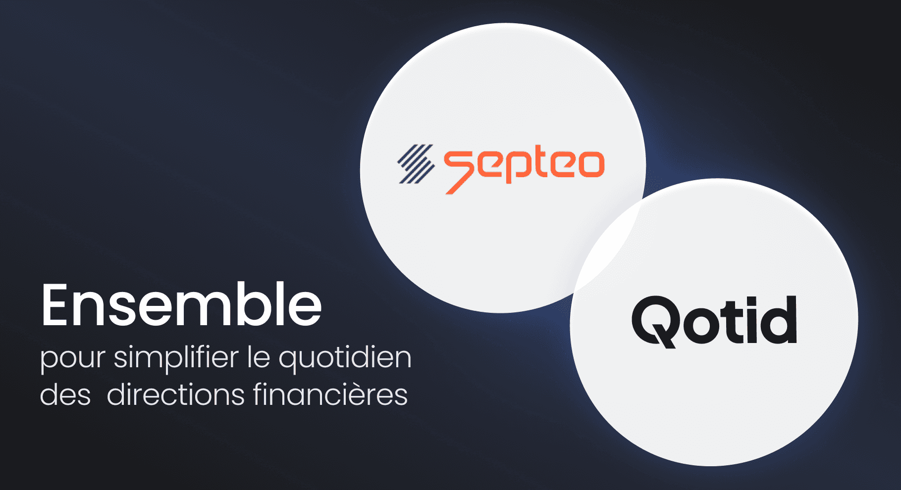 infographie présentant les deux logos de qotid et septeo