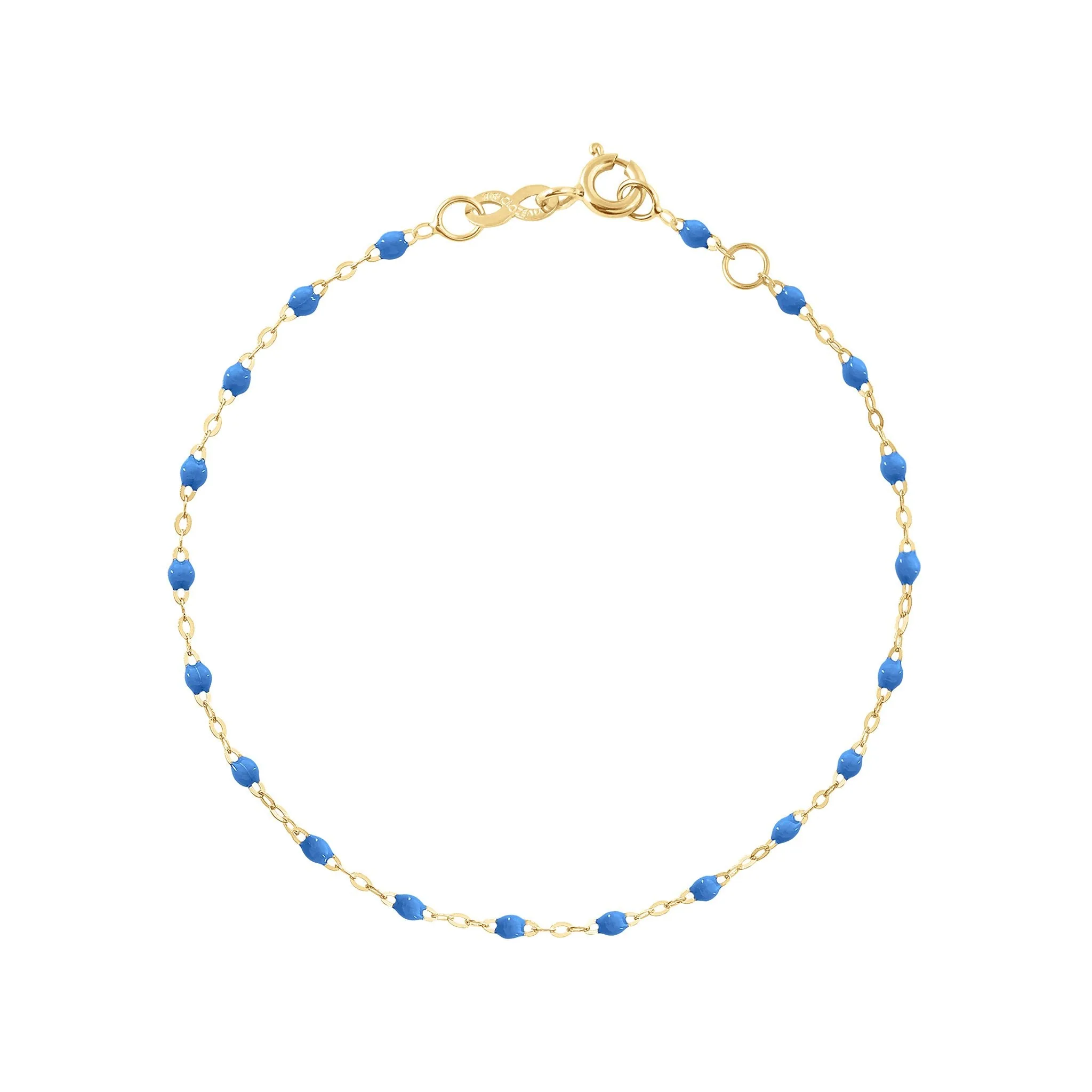 Bracelet bleu fluo Classique Gigi, or jaune