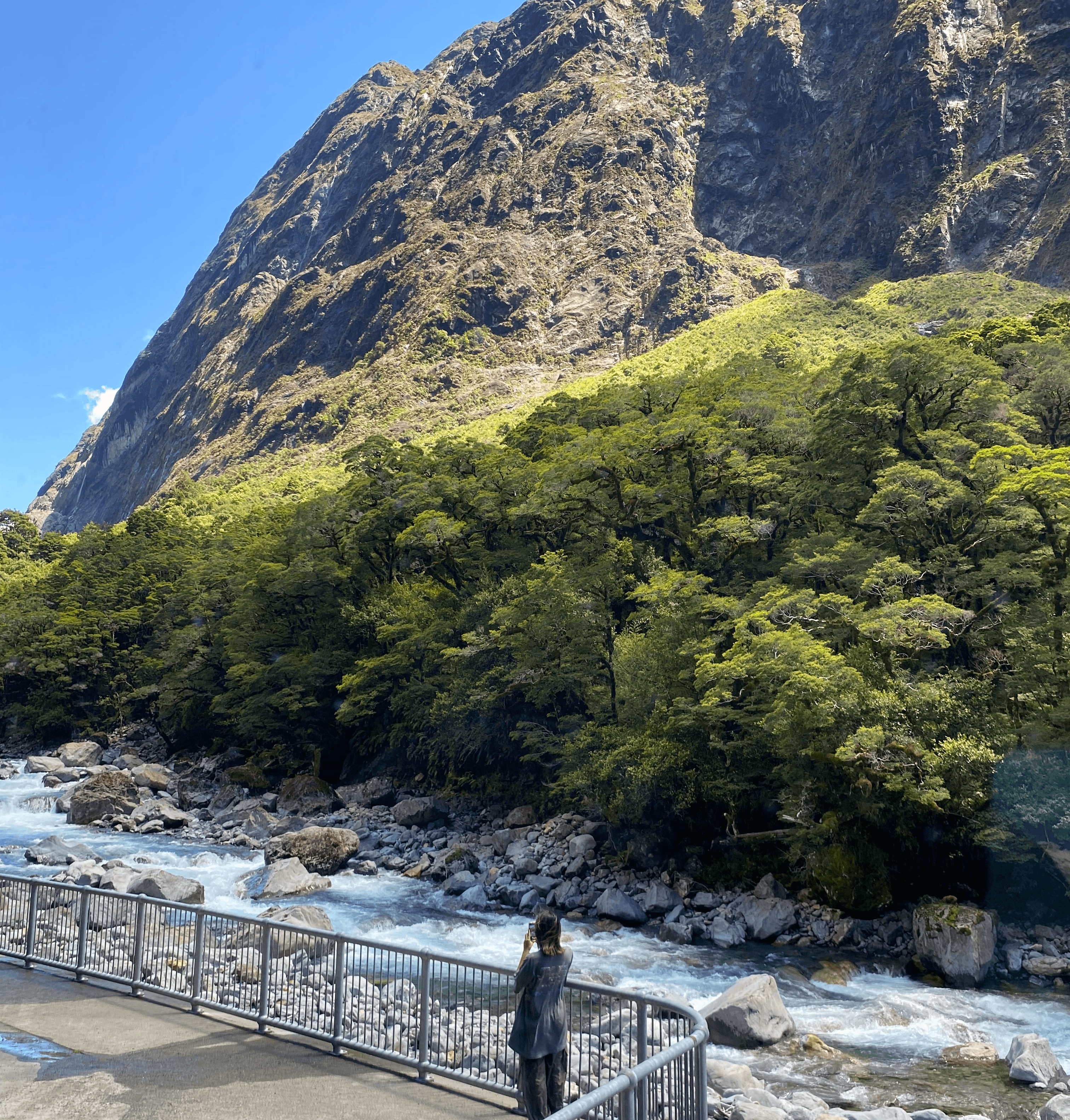 Perfume bottle held in hand