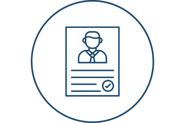icon of an employee identification card