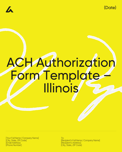 ACH Authorization Form Template – Illinois