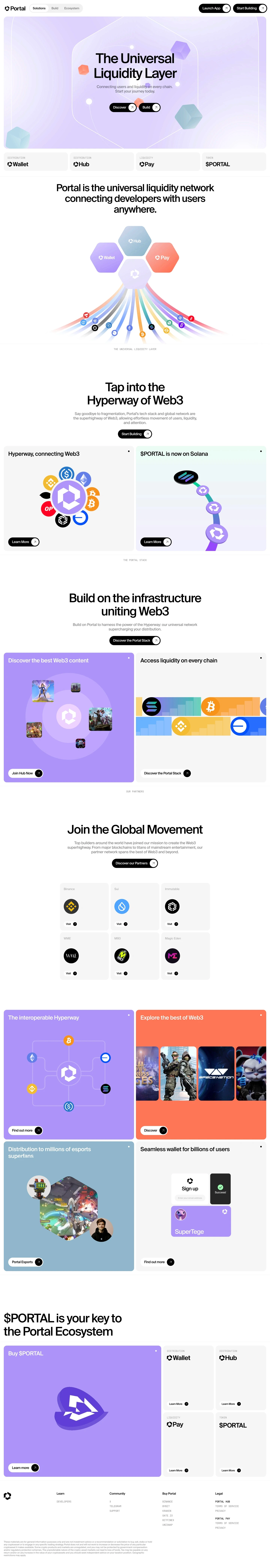 Portal landing page screenshot showcasing Gaming design