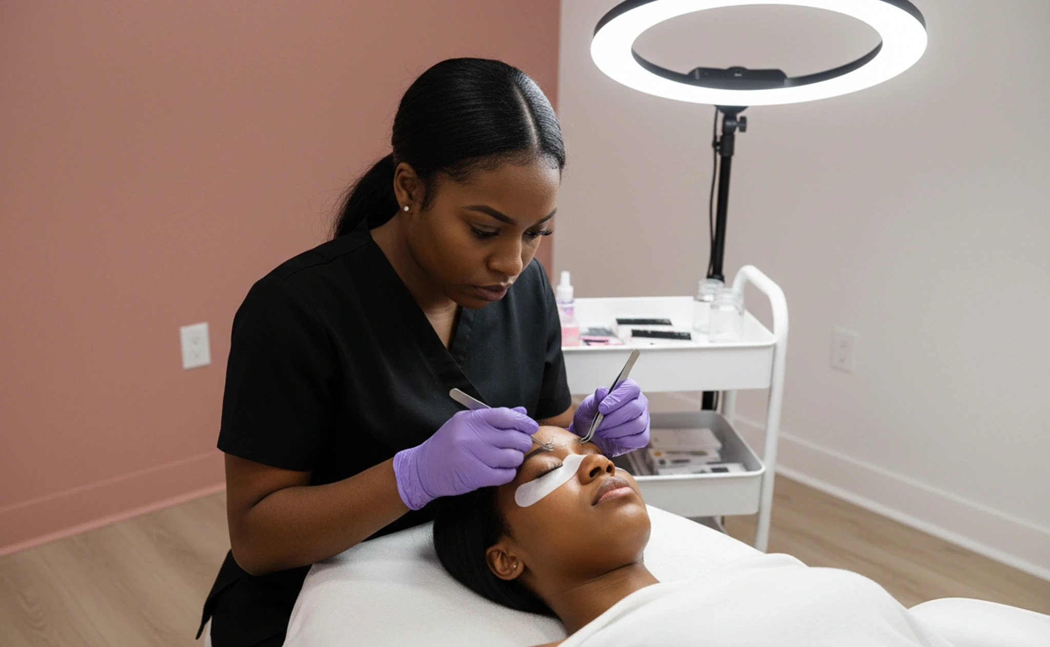 Lash extension service page on Bukeen for booking lash appointments