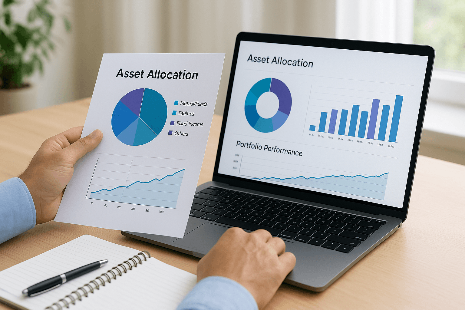 Asset allocation and portfolio analysis features