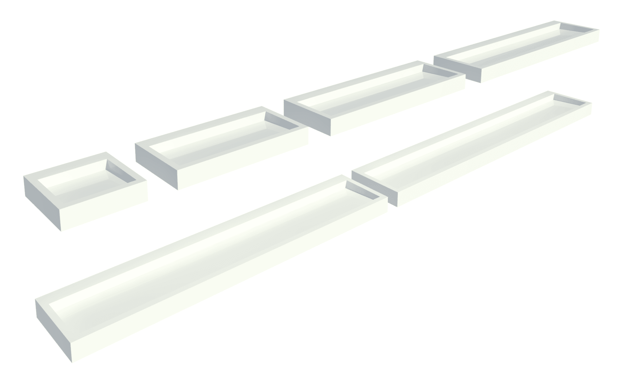 Monolith wash hand basins range from single to six drain families.