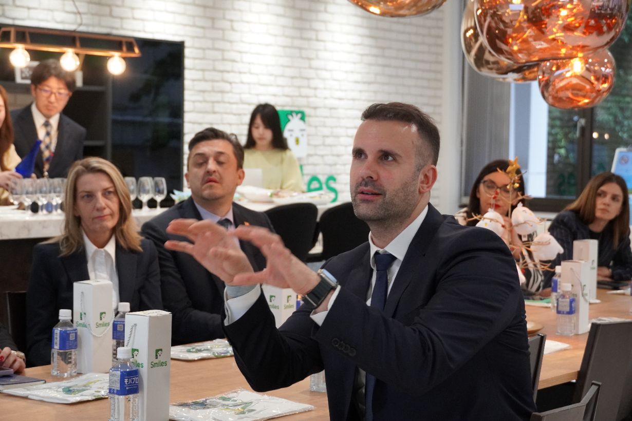 The Prime Minister of Montenegro, Mr. Milojko Spajić, at Digital Wallet's Tokyo office.