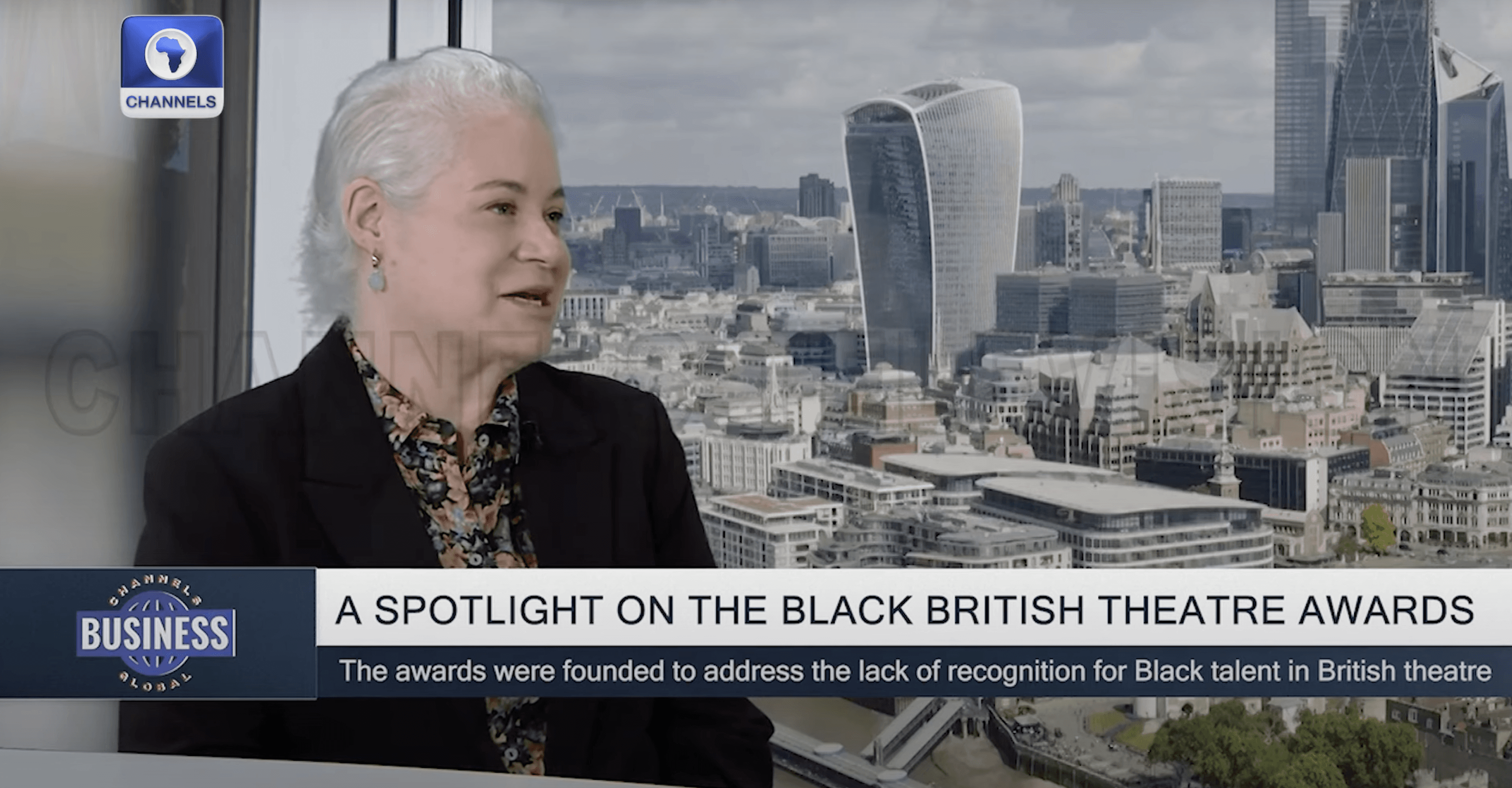 Solange Urdang OBE interview with Channels Television speaks of the BBTA