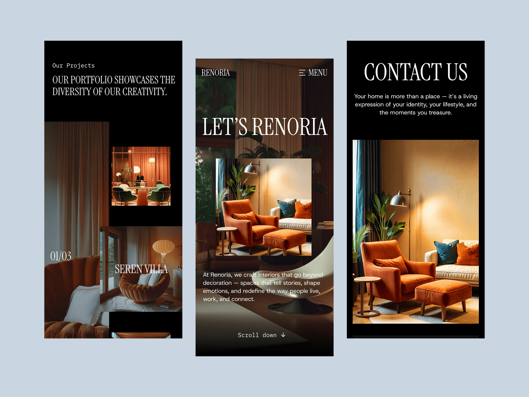 Renoria interior design website template
