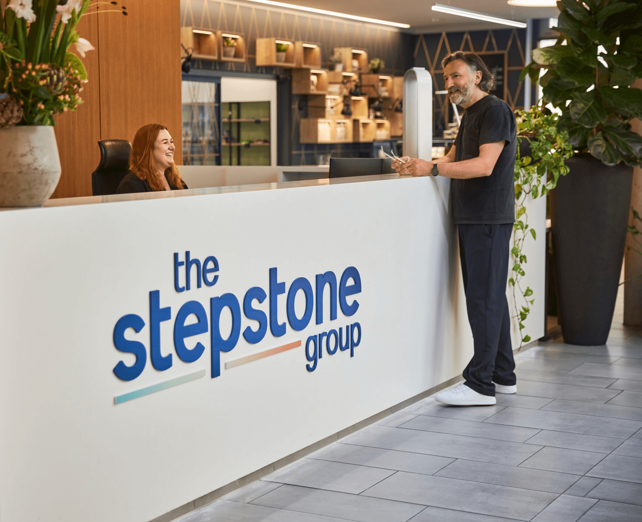 Reception desk at stepstone