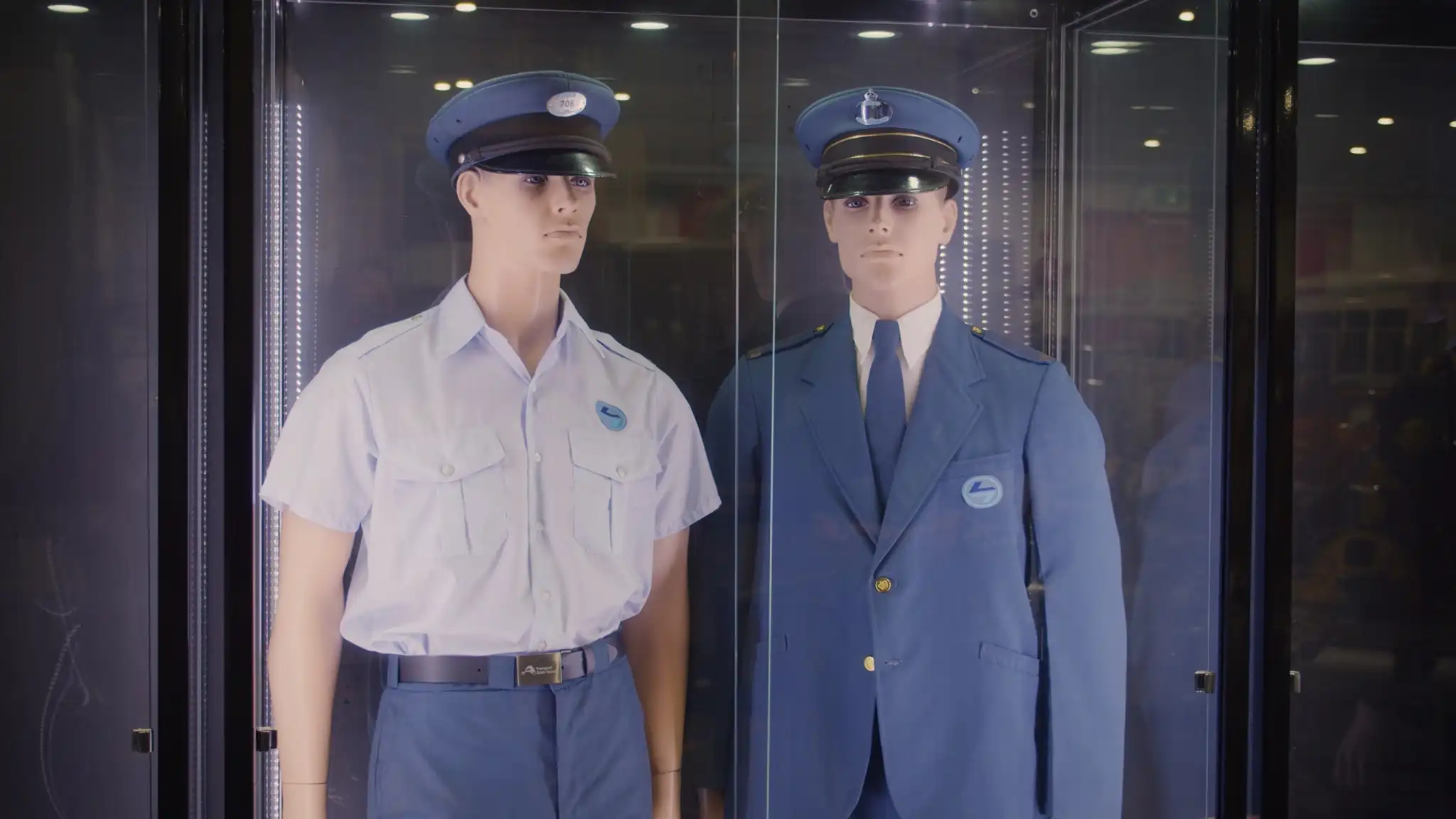 Heritage uniforms on exhibit at the Sydney Bus Museum