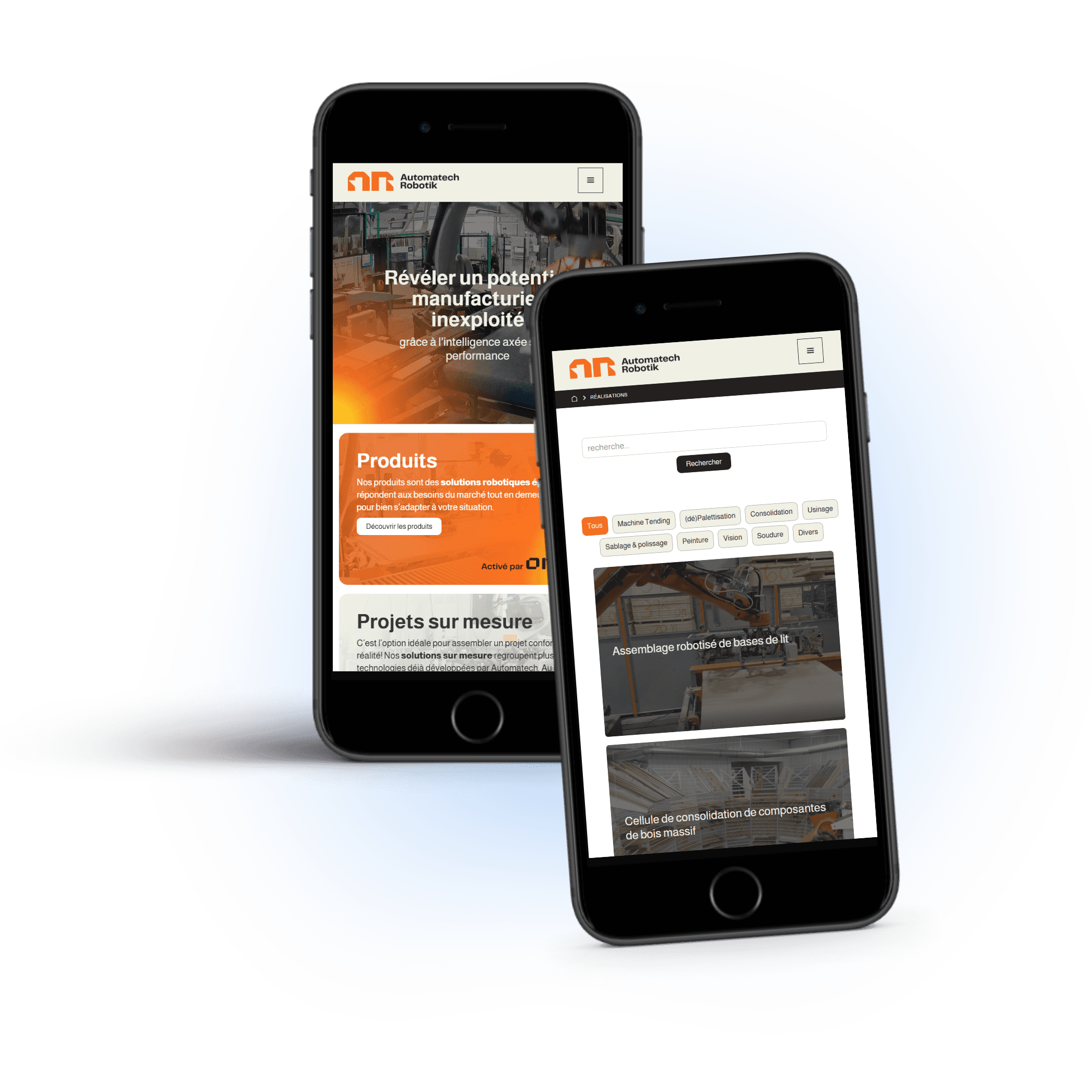 Site web responsive Automatech Robotik