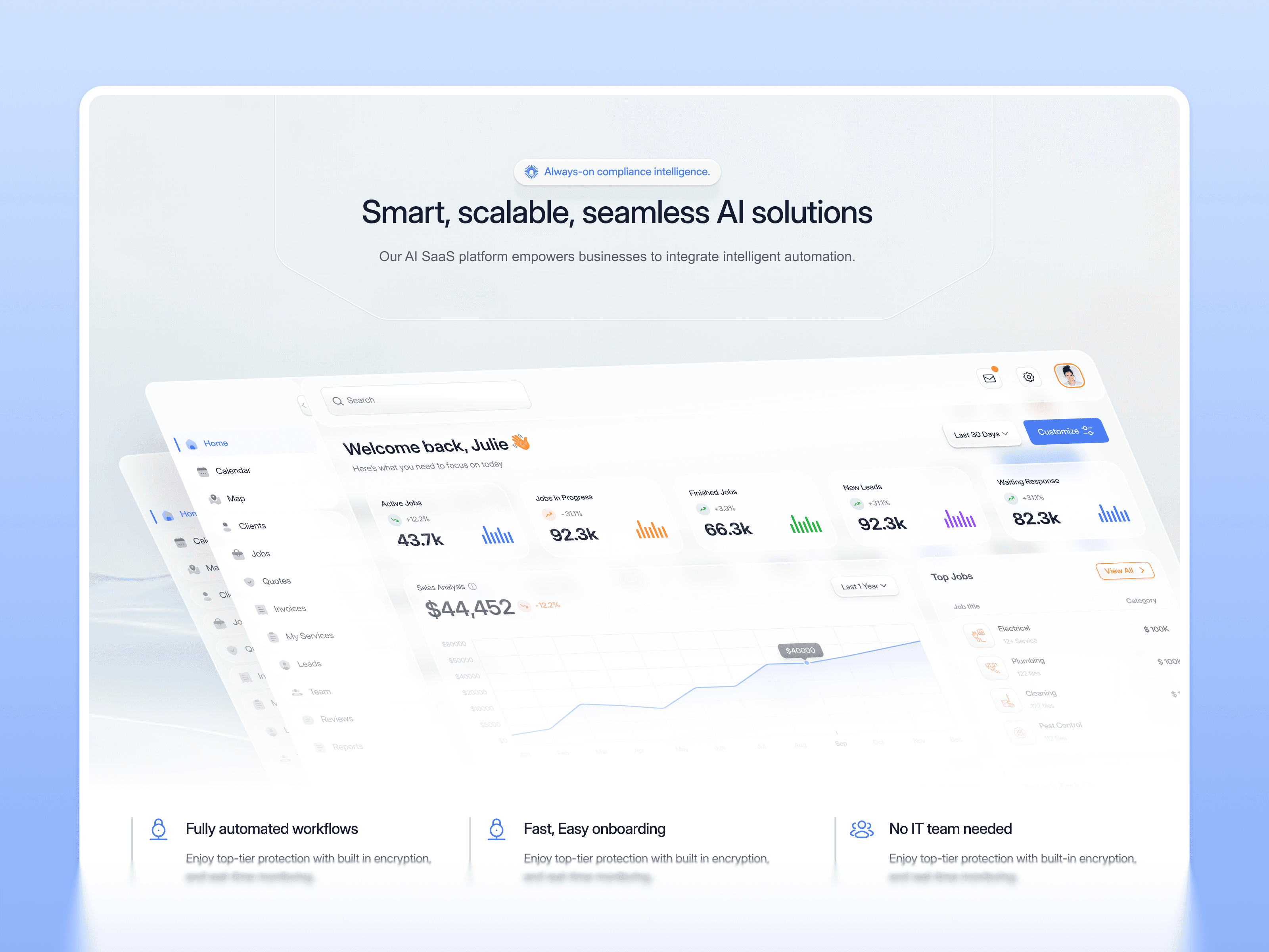 webflow saas startup template