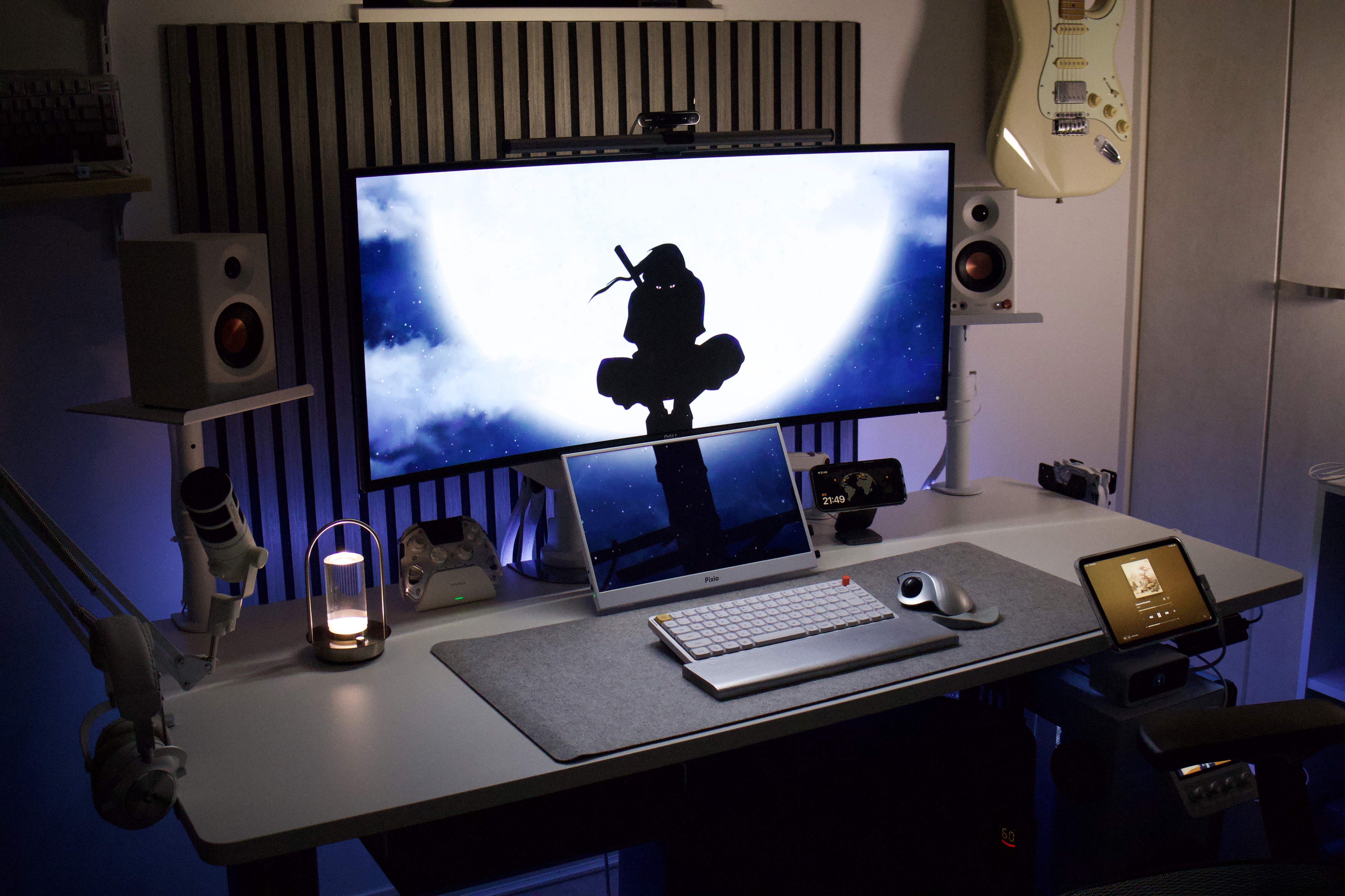 Clean desk setup with monitor