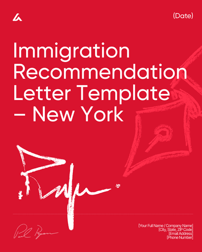 Immigration Recommendation Letter Template – New York