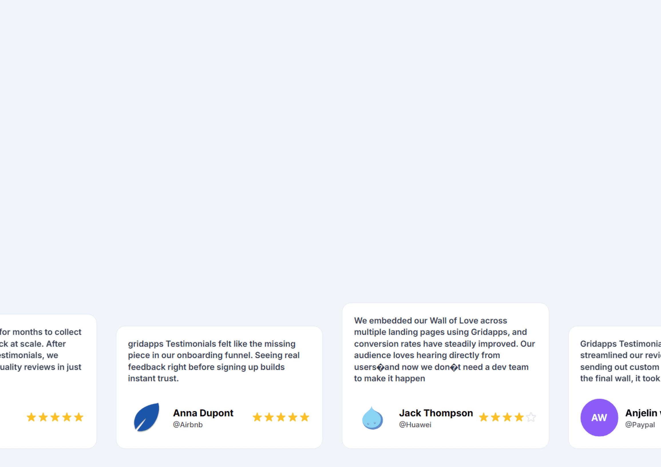 Mono mark | Gridapps Testimonials 