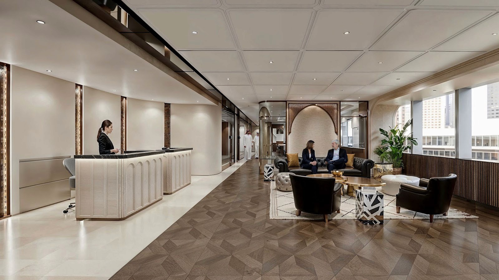 Reception at TEC offering flexible workspace solutions and support with obtaining a National Address.