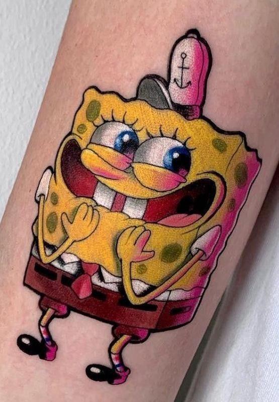 Original SpongeBob tattoo artwork