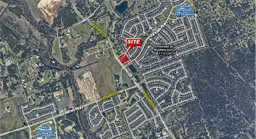 aerial photo of commercial real estate property in texas