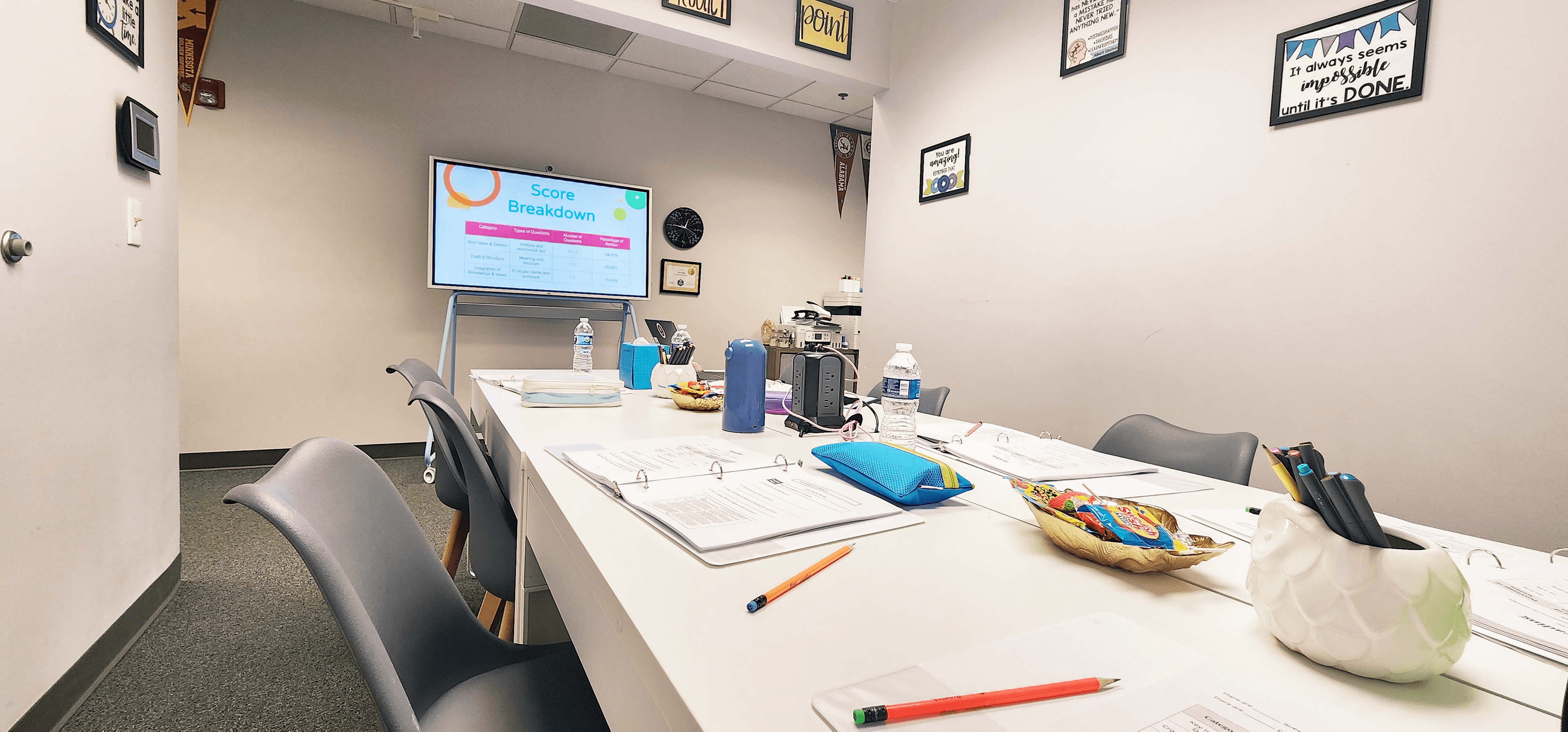 Teenager taking a test