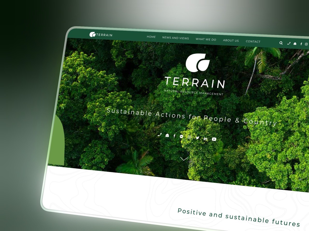 website with nature visuals and responsive Cairns web design for local businesses.