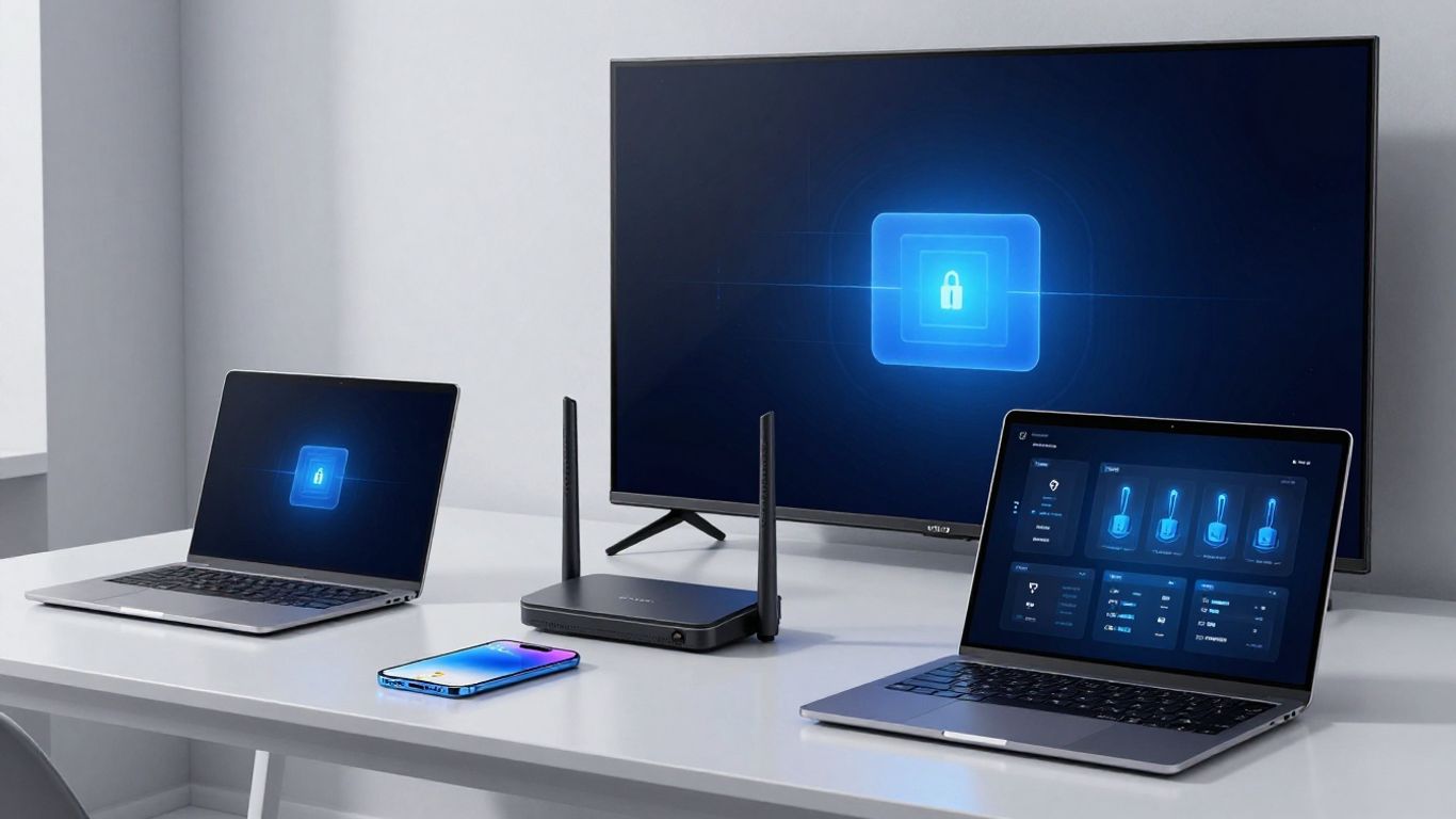 Several devices connected to a budget VPN service