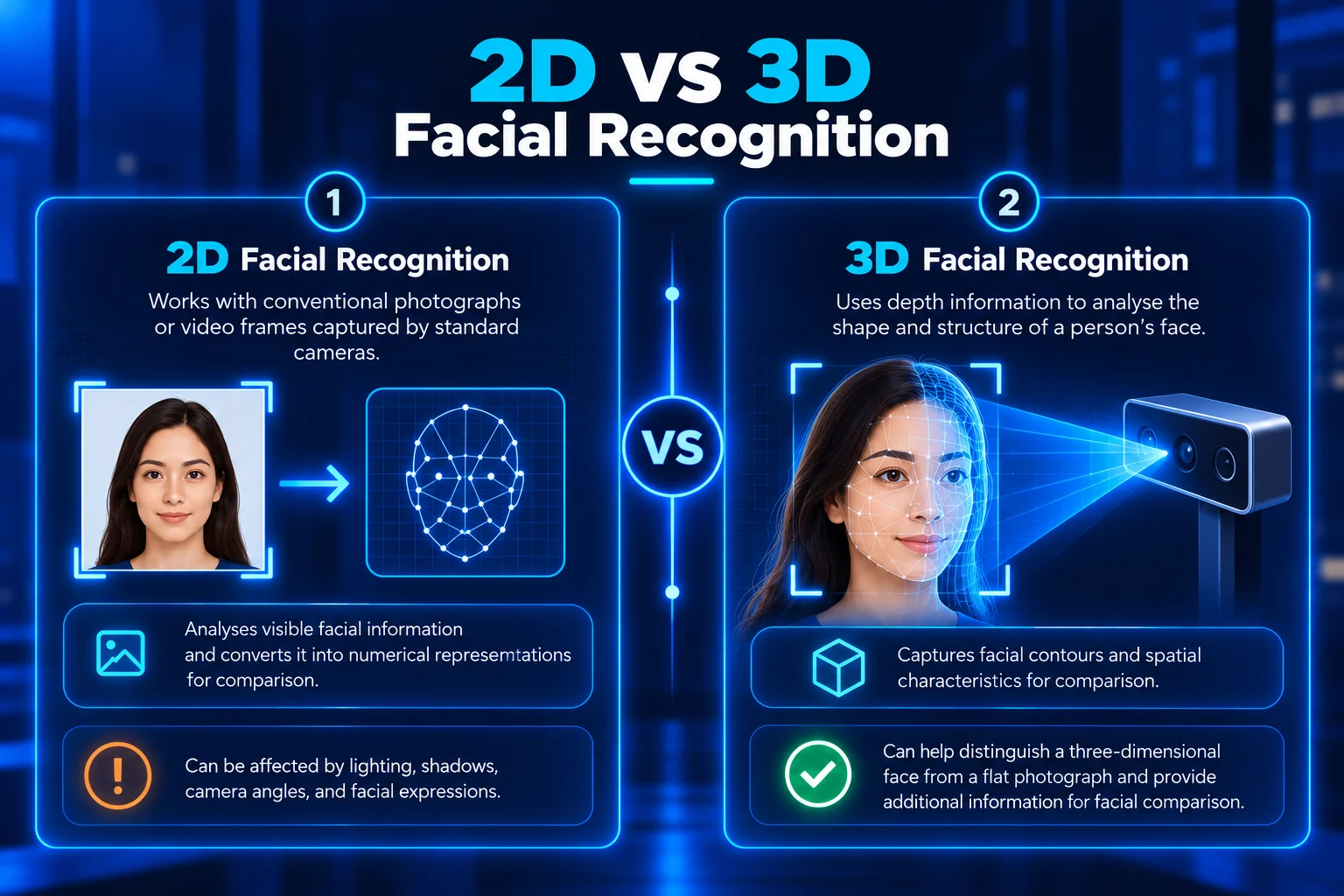 Image Showing 2D vs 3D Facial Recognition