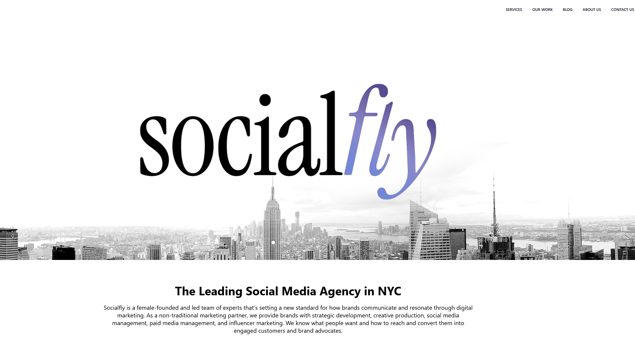 socialfly homepage screenshot social media