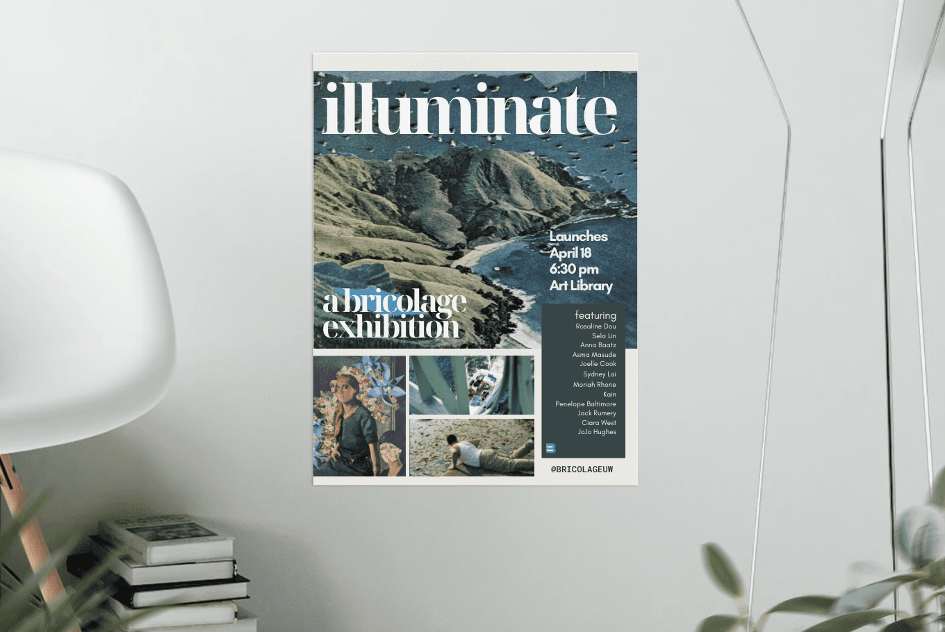 A mockup of a poster reading Illuminate