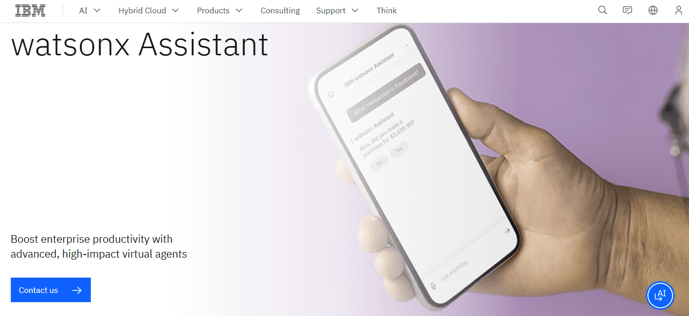 IBM (WatsonX Assistant)