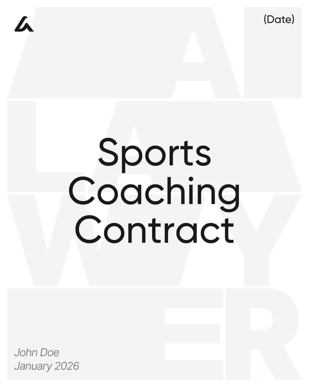 Sports Coaching Contract