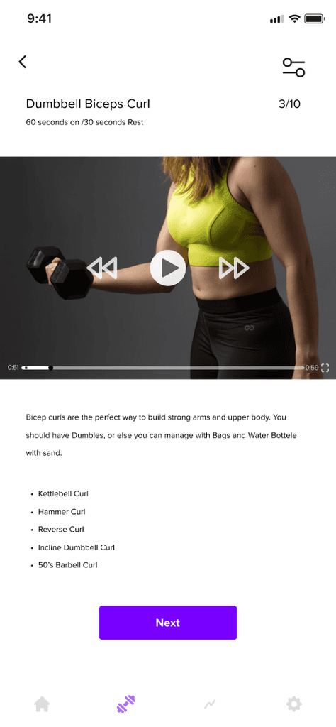Workout tutorial