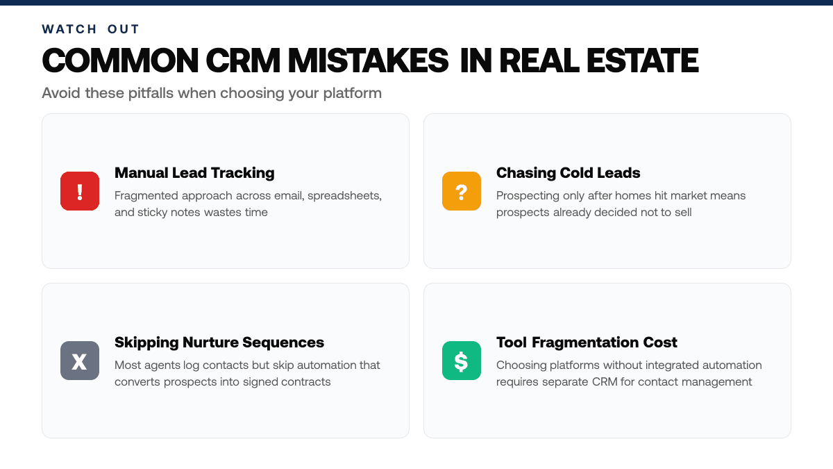 Real Estate CRM Software Comparison (7 Top Platforms), warning-callouts