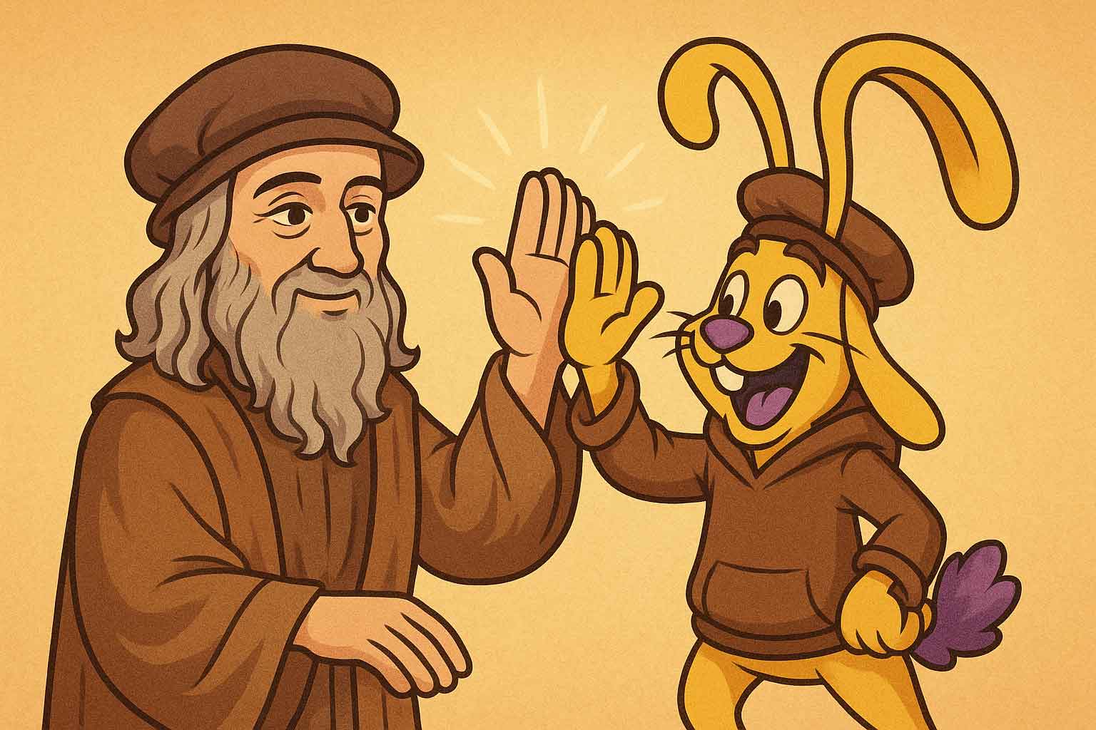 Leonardo Da Vinci e Giuglio il Coniglio