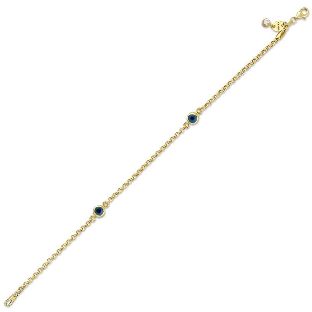 Assos Pırlanta Nazar Boncuklu 14 Ayar Altın Tasarım Bileklik