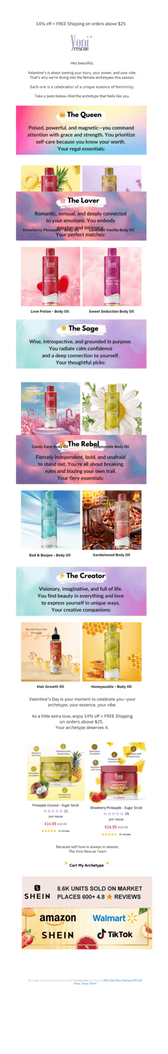 Email template for e-commerce brand that brought in $3000 in 17 days