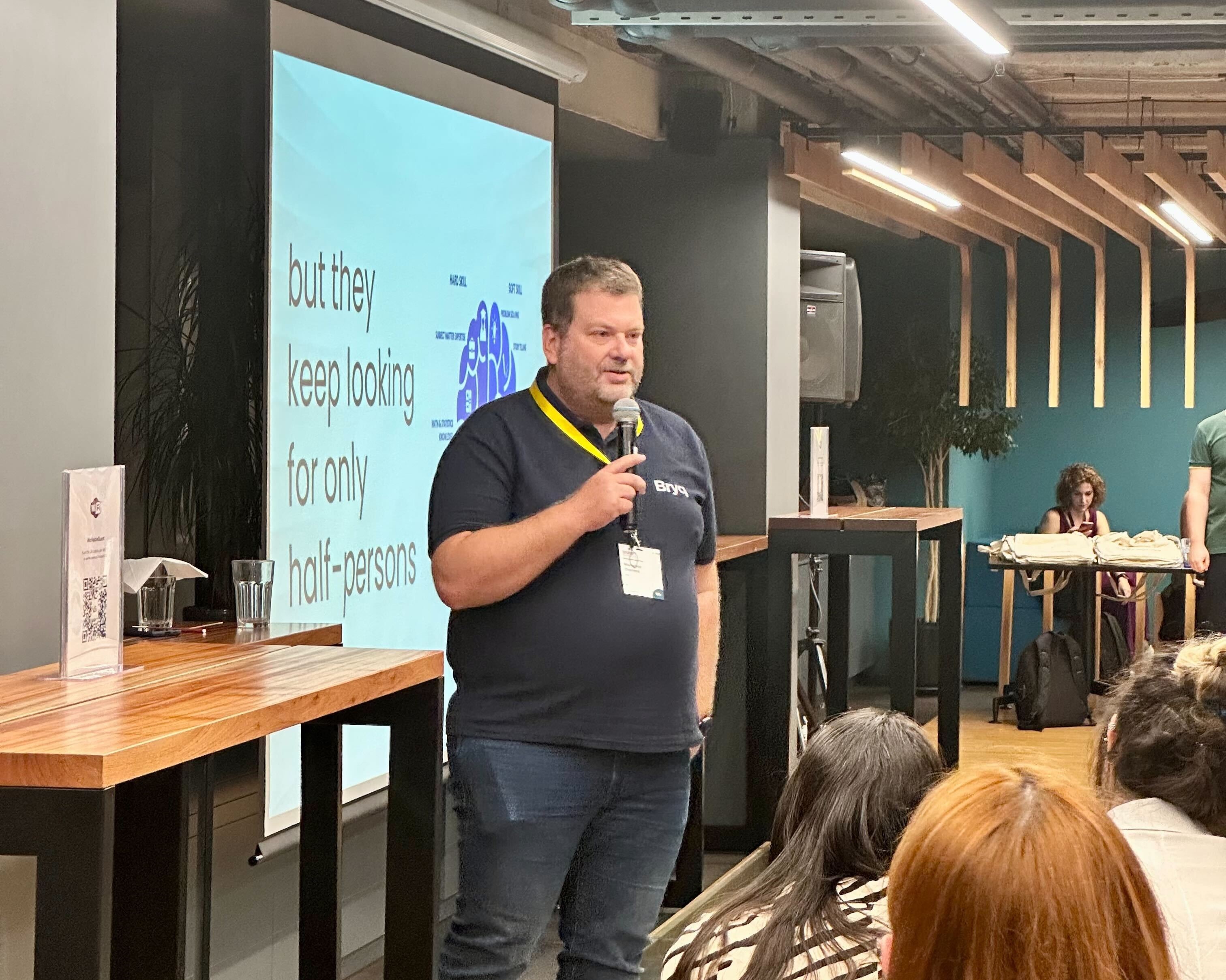 Markellos Diorinos at DisruptHR Athens