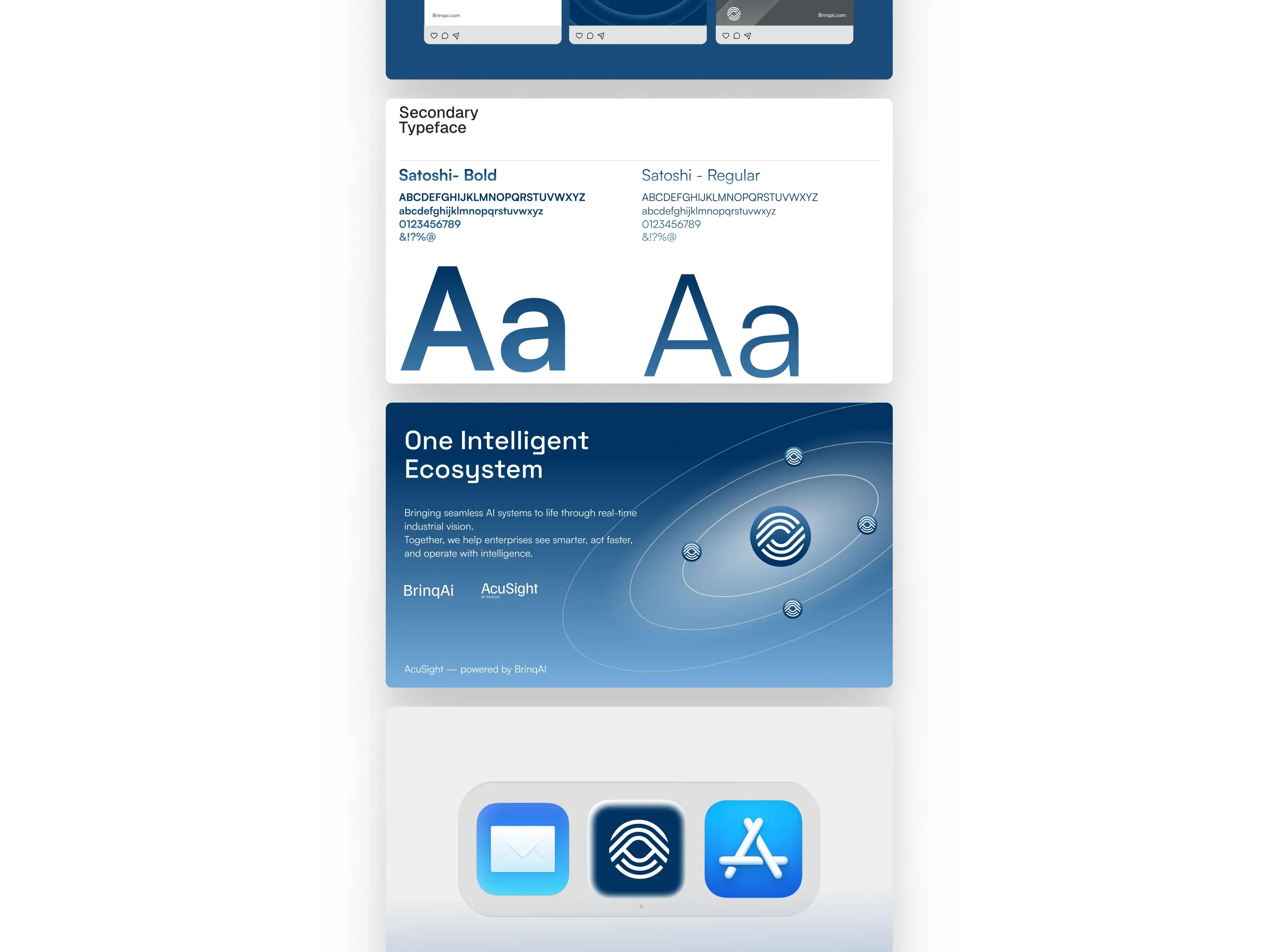 Scalable visual identity system components created by Bright Studios