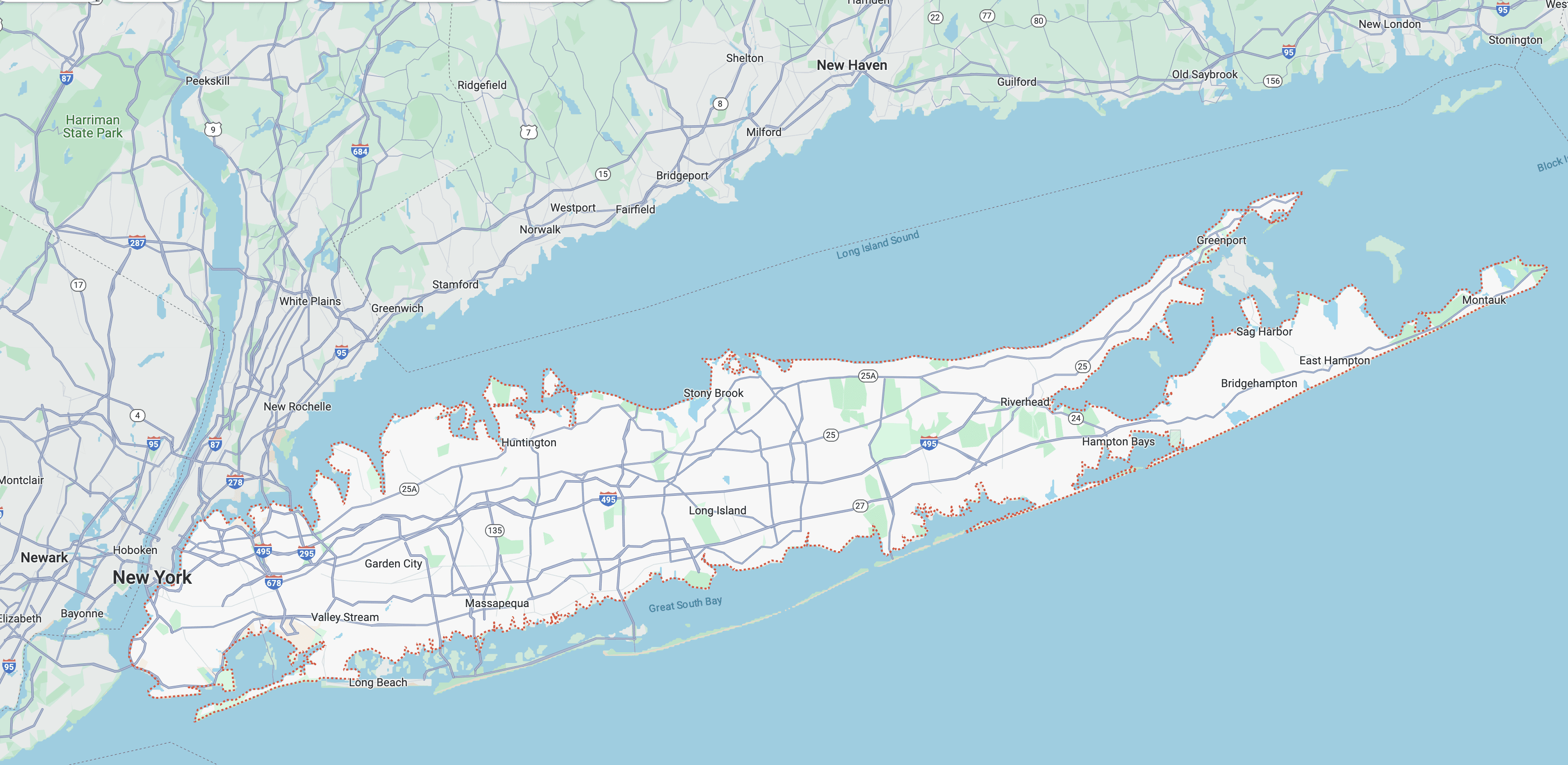 map of long island