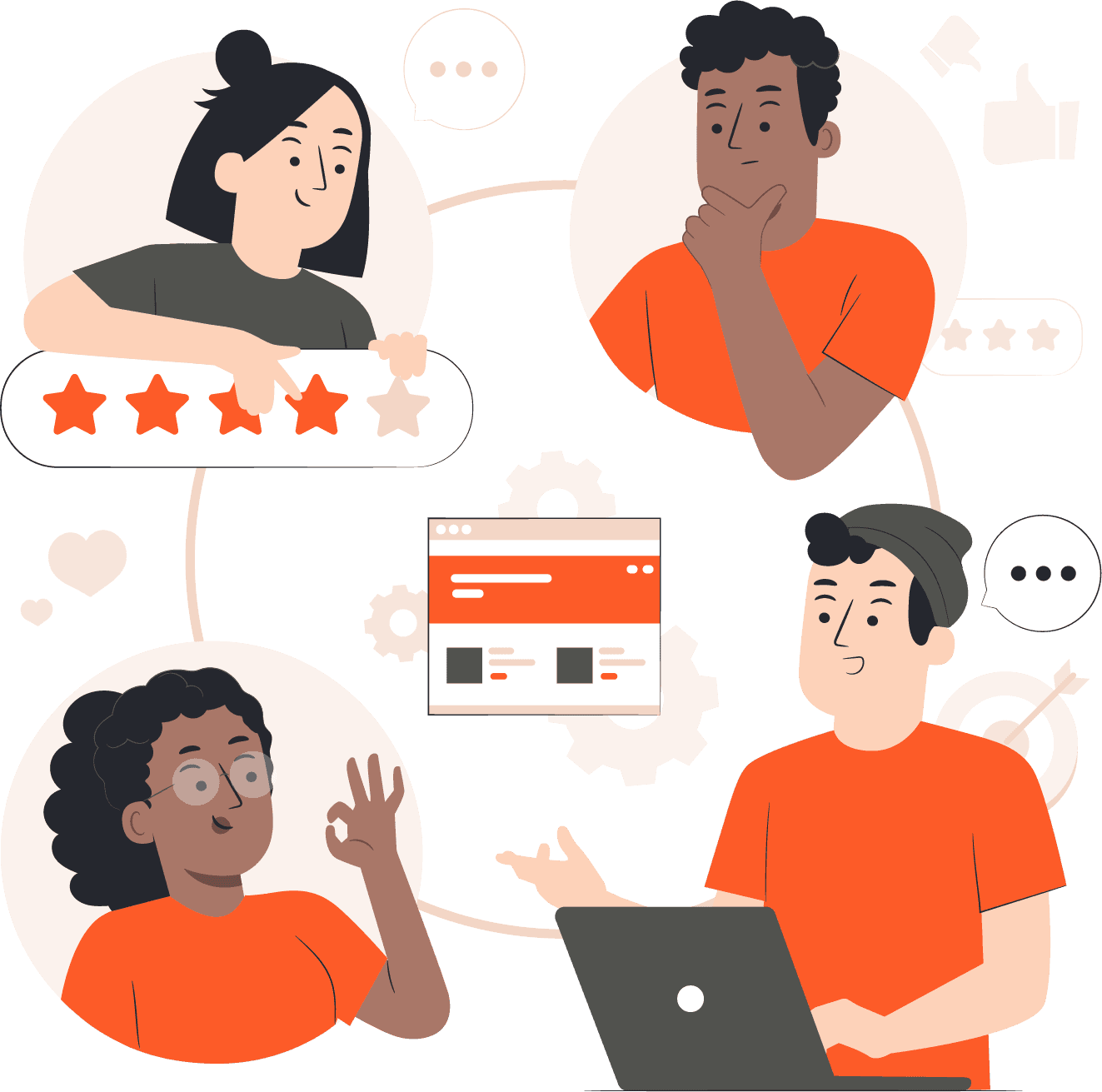 Coach explaining stuff to an athlete