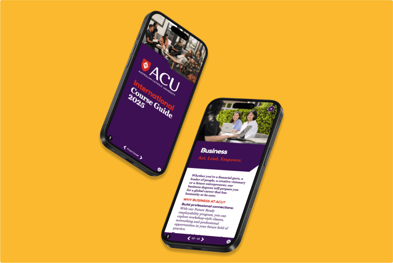 Australian Catholic University brochure page 1