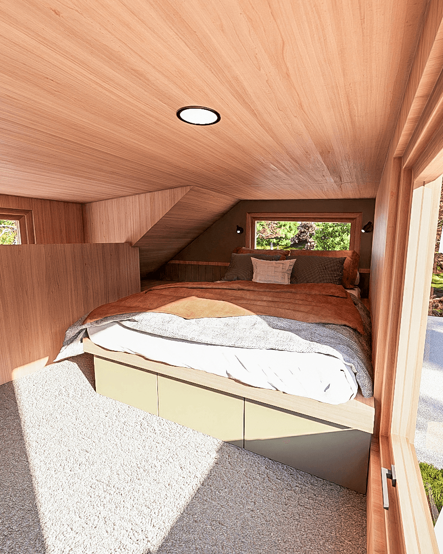 Custom furniture in a tiny home