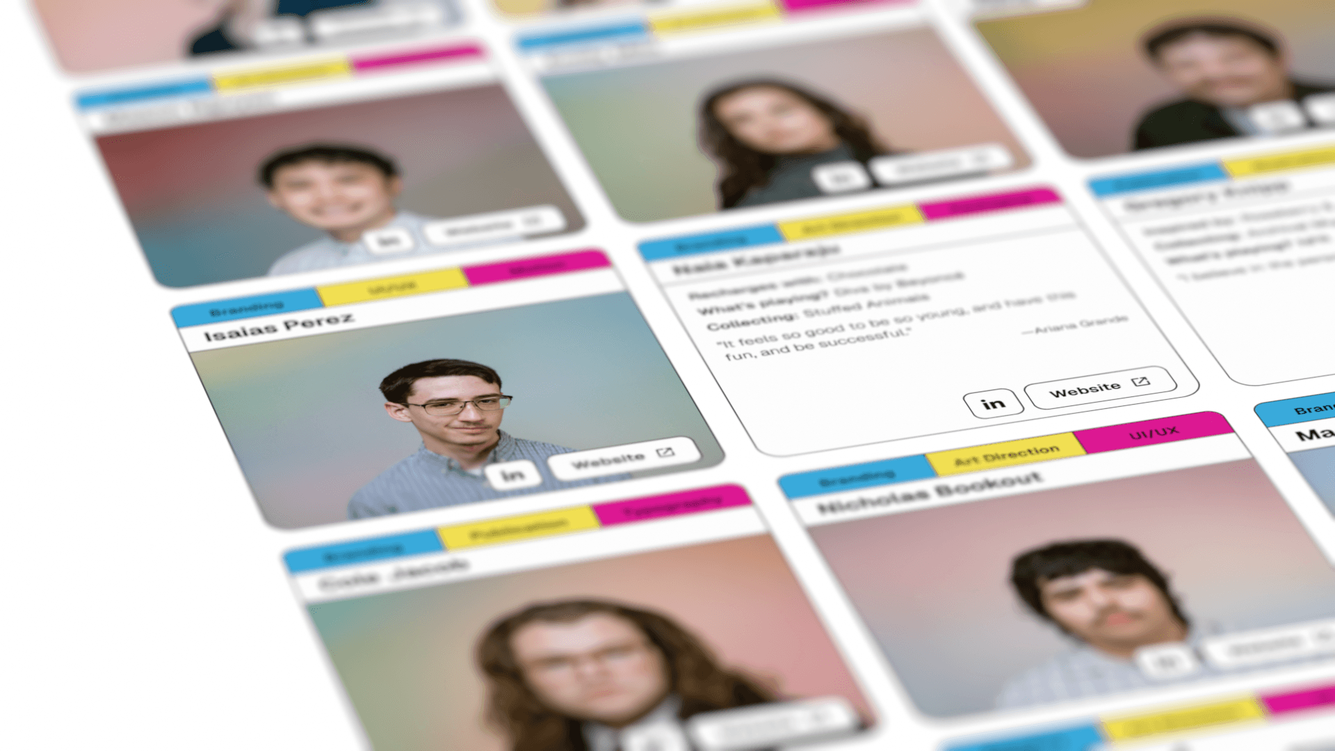 A render of the Synthesis website with focus on various features.