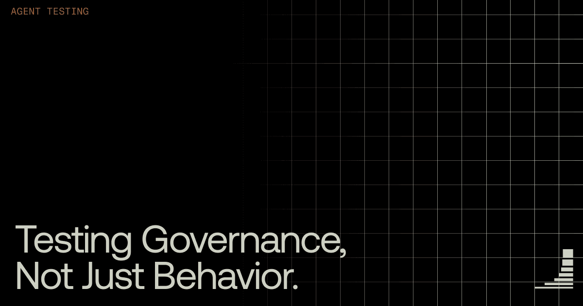 Waxell blog cover: Testing Governance, Not Just Behavior: What's Different About Agent QA